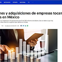 Fusiones y adquisiciones de empresas tocan mximo de 4 aos en Mxico